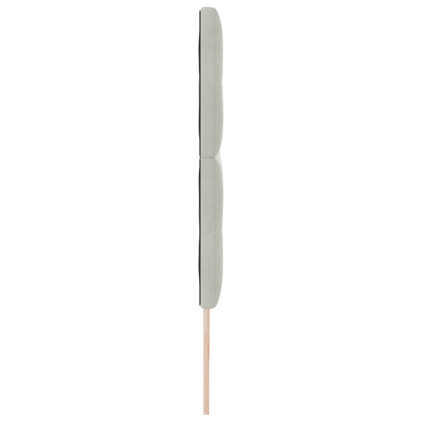 Hoofdbord Knopgetuft Fluweel Lichtgrijs 200 cm Hoog hoofdbord
