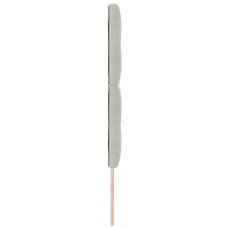 Hoofdbord Knopgetuft Fluweel Lichtgrijs 200 cm Hoog hoofdbord