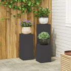 Plant Stand 3 pcs Black Steel