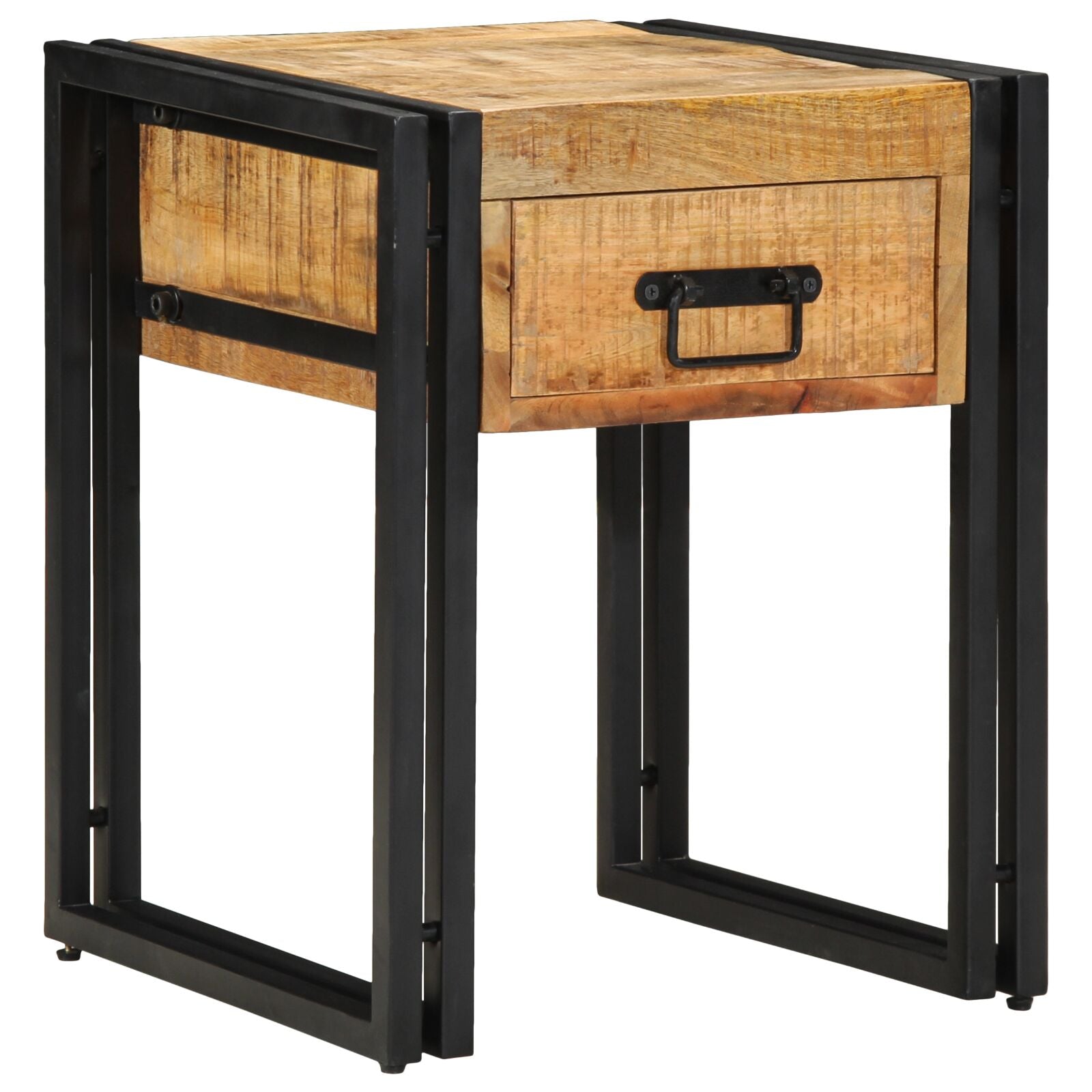 Bijzettafel Massief Ruw Hout Mango 40 x 40 x 50 cm Massief ruw mango-hout
