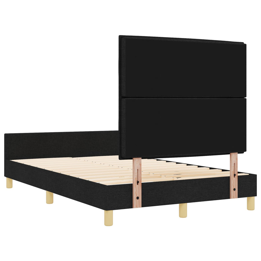 Zwarte Stof Bedframe 160X200 Cm Crème