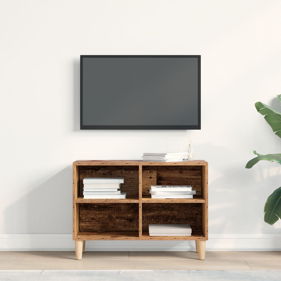 Tv-Meubel Met Houten Poot 69.5X30X50 Cm 69.5 cm Oude hout