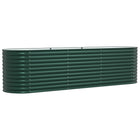 Verhoogd bed 320x80x81 cm groen staal