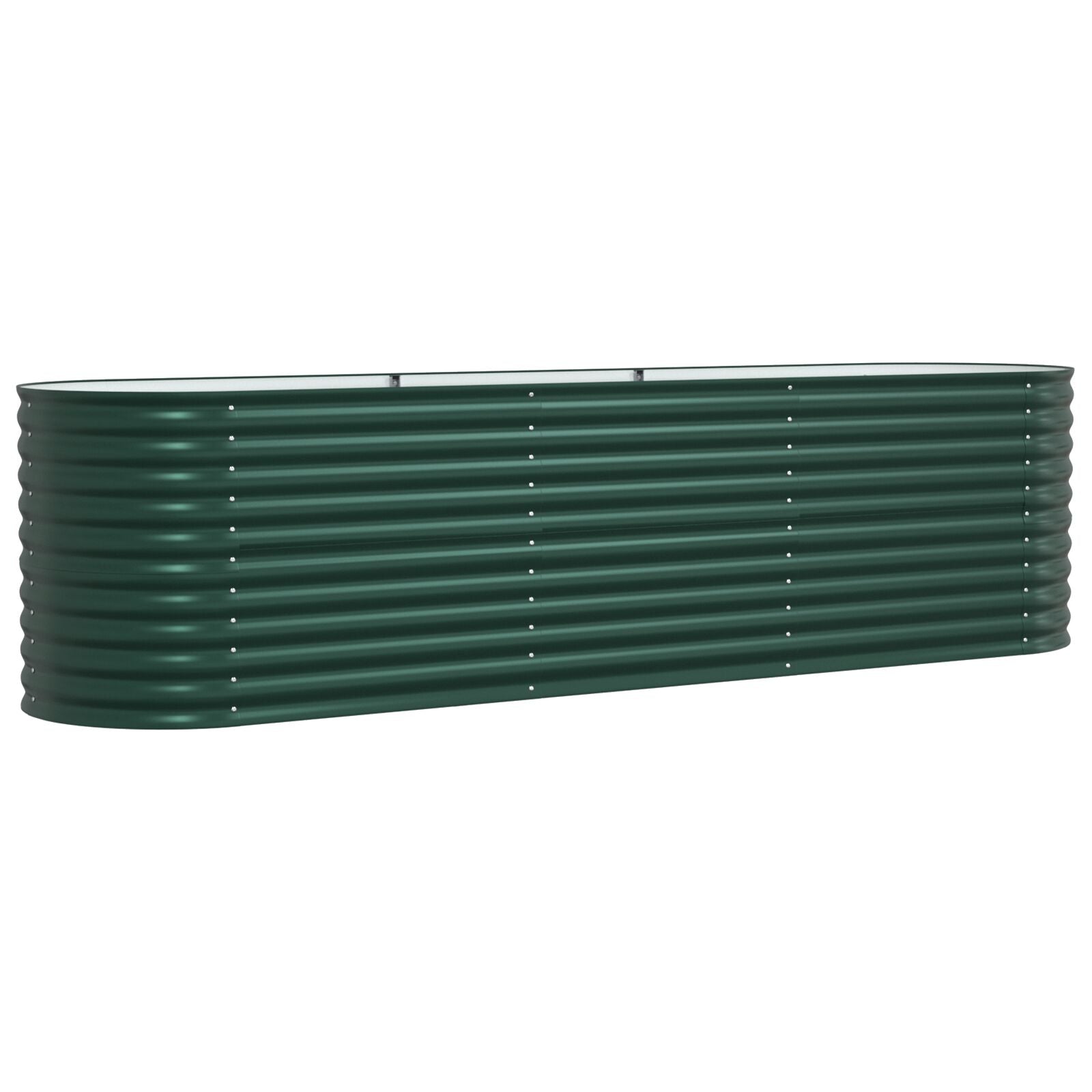 Tuinverhoging Bed Gegalvaniseerd Staal 320 x 80 x 81 cm Groen
