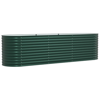 Tuinverhoging Bed Gegalvaniseerd Staal 320 x 80 x 81 cm Groen