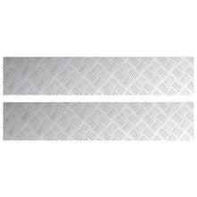 Aluminium Checker Platen 2 Stuks Anti-Slip 100X20 Cm 100 x 20 x 0.2 cm Rechthoekig