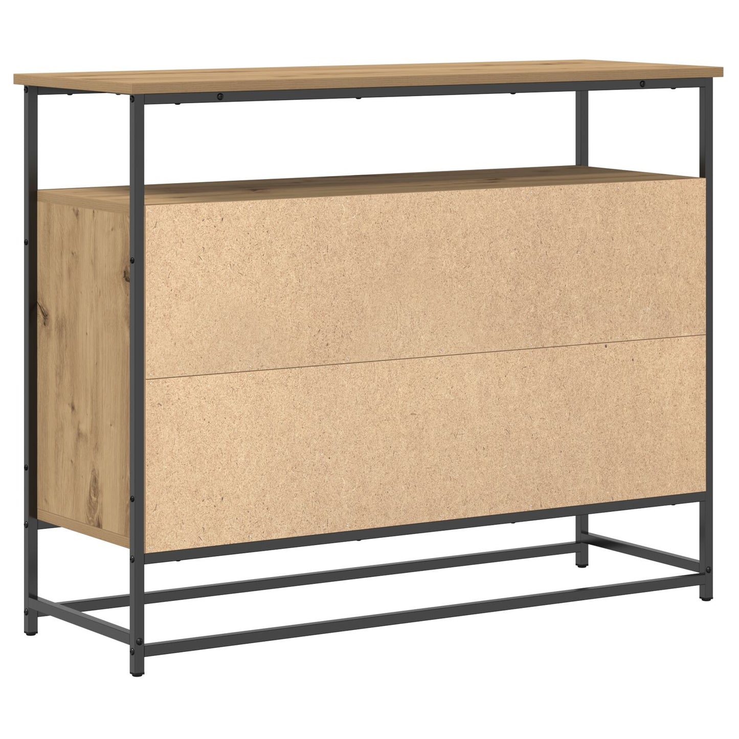 Sideboard 100X35X80 Cm Engineered Wood En Staal Artisan eiken