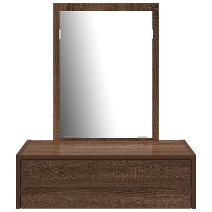 Wandkaptafel 60 x 40 x 70 cm Bruin eiken zonder LED