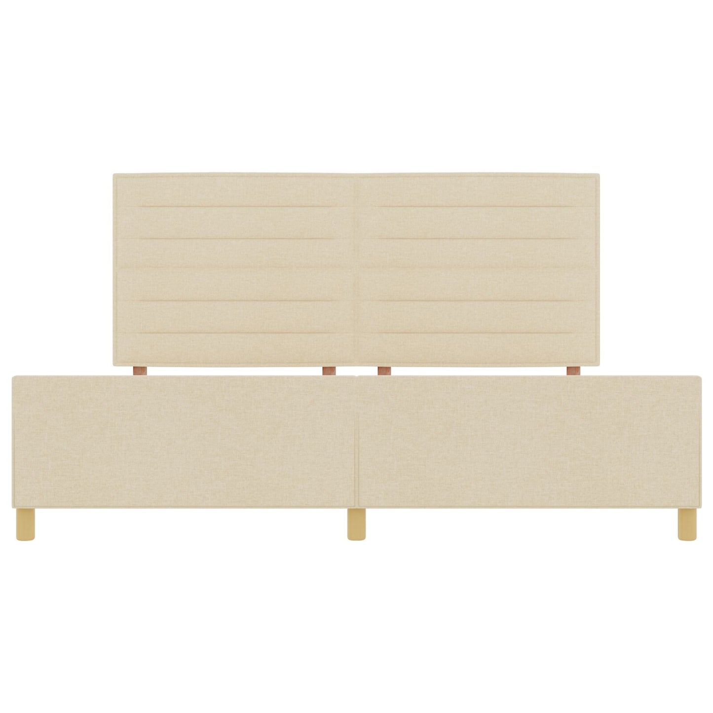 Crème Stoffen Bedframe 200X200 Cm Crème