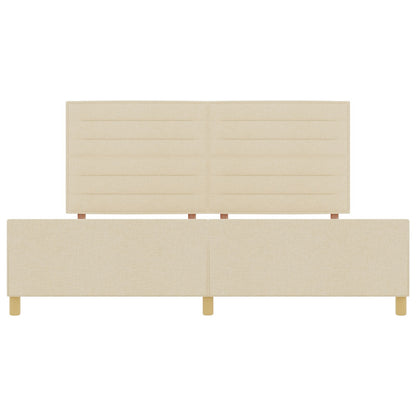 Crème Stoffen Bedframe 200X200 Cm Crème