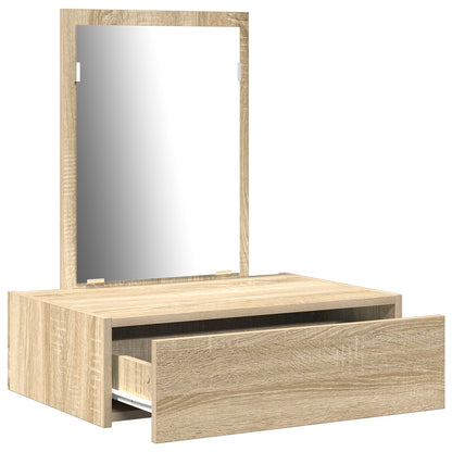 Wandgemonteerde Kaptafel 60 x 40 x 70 cm Sonoma eiken zonder LED