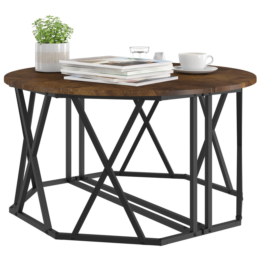 Salontafel 80X80X42 Cm Gelaagd Hout Gerookt eiken
