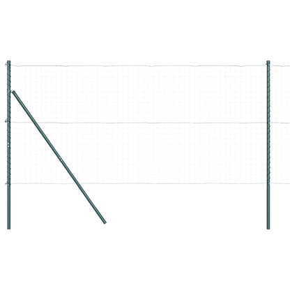 Fence Posts 52 Stuks Ø32 Mm Verzinkt Staal Groen 210 cm 52x post