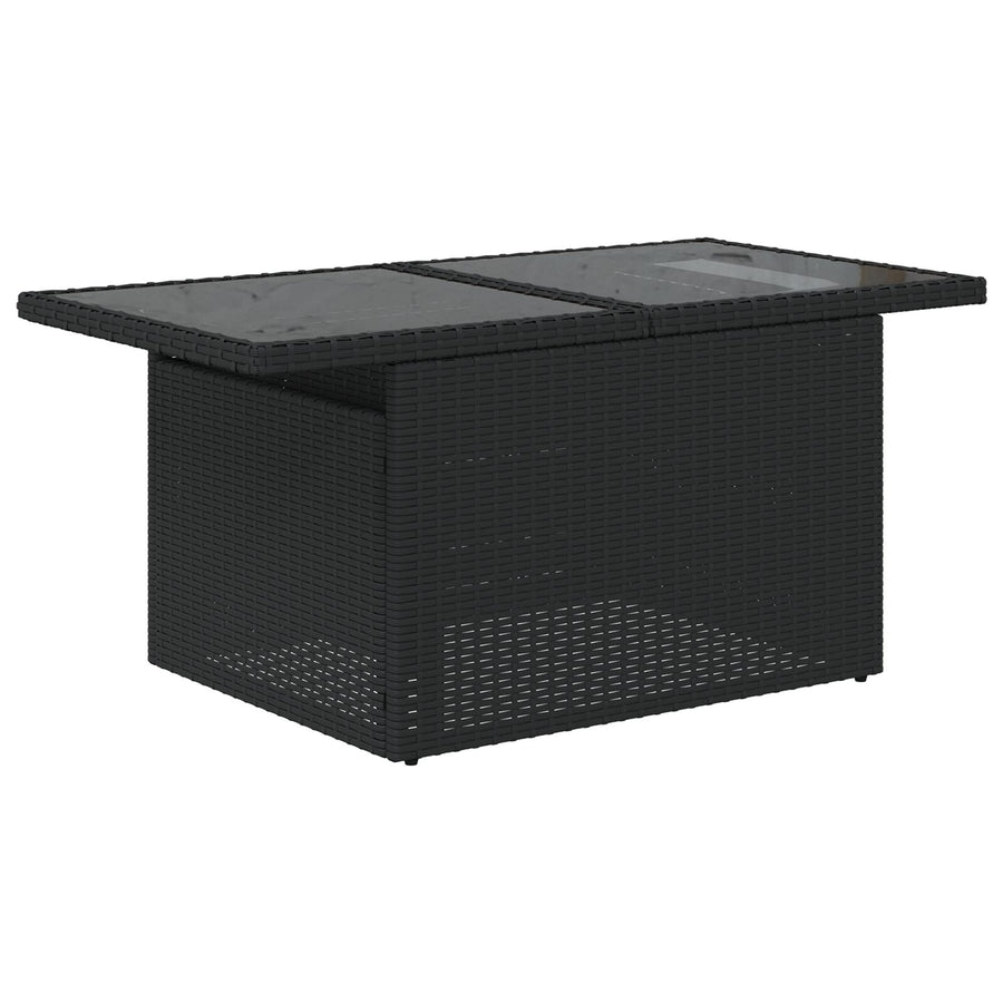 6 Delige Tuin Sofa Set Met Kussens Zwart Poly Riet