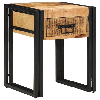 Bijzettafel Massief Ruw Hout Mango 40 x 40 x 50 cm Massief ruw mango-hout