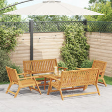 Tuinstoelen Met Tafel 5 Stks Massief Acaciahout 2x stoel + 2x 2-zitstoel + tafel