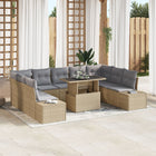 Tuinset poly rotan 10-delig beige
