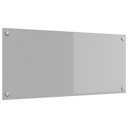 Keuken Achterwand 90X40X0,6 Cm Gehard Glas Lichtgrijs 90 x 40 cm