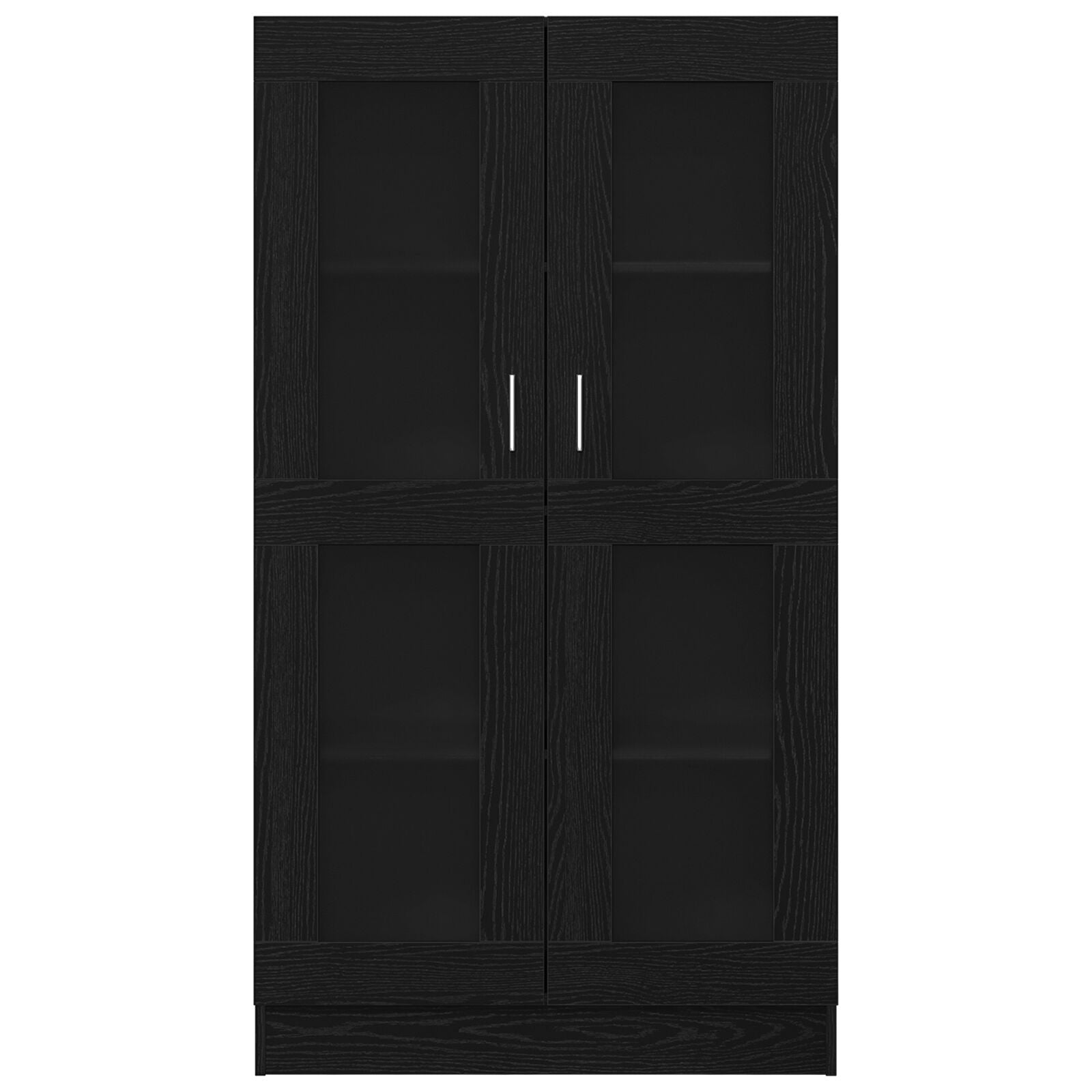 Boekenkast Zwart Eiken 82,5X30,5X150 Cm Bewerkt Hout