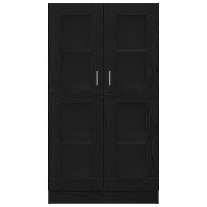 Boekenkast Zwart Eiken 82,5X30,5X150 Cm Bewerkt Hout