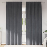 Verduisterende gordijnen 2 stuks 140x260 cm fluweel lichtgrijs