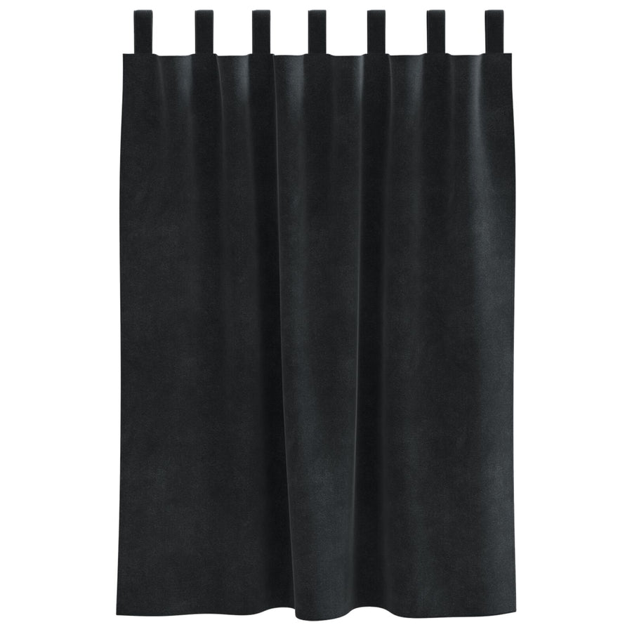 Out Gordijnen 2 Stuks Fluweel Zwart 140 x 140 cm met ophanglussen