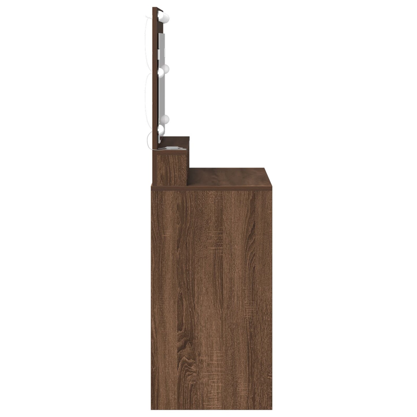 Kaptafel Met Led-Verlichting Bruin Eiken 79 x 41 x 135 cm