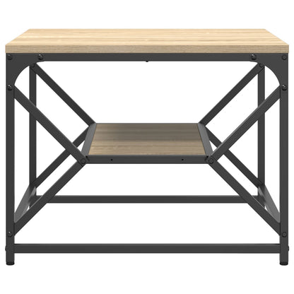 Salontafel Met Plank In – – Gemaakt Van Bewerkt Hout Sonoma eiken 51 x 50 x 40 cm
