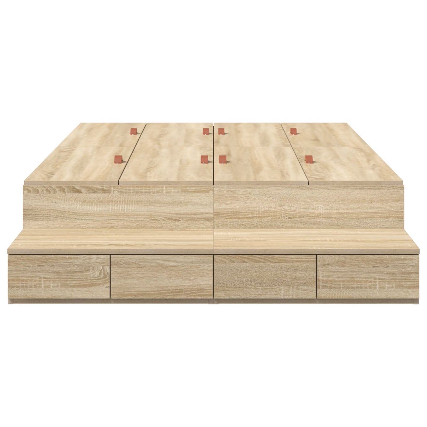 Opslagbedframe Sonoma Eik 120X200 Cm Artisanaal Eiken