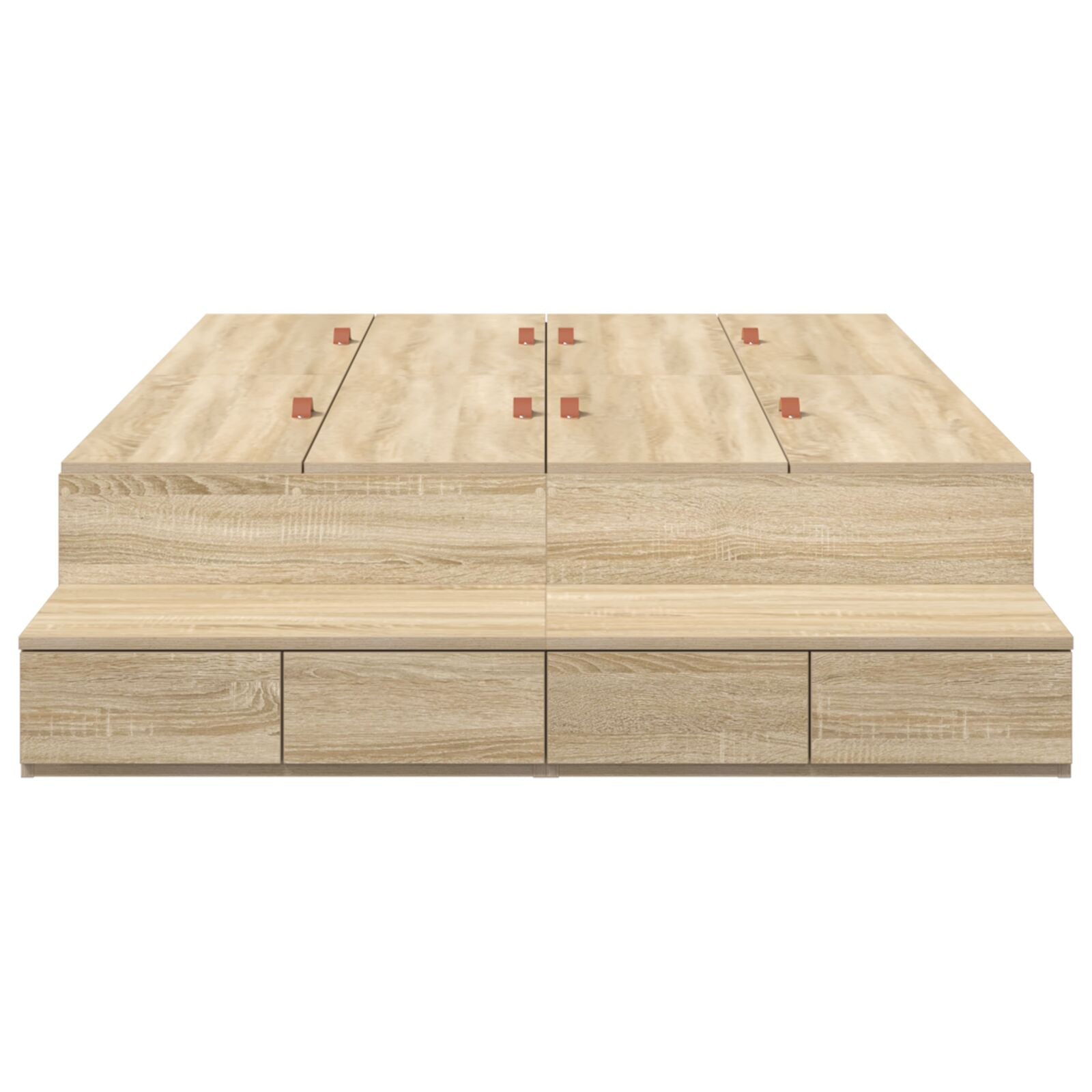 Opslagbedframe Sonoma Eik 120X200 Cm Artisanaal Eiken