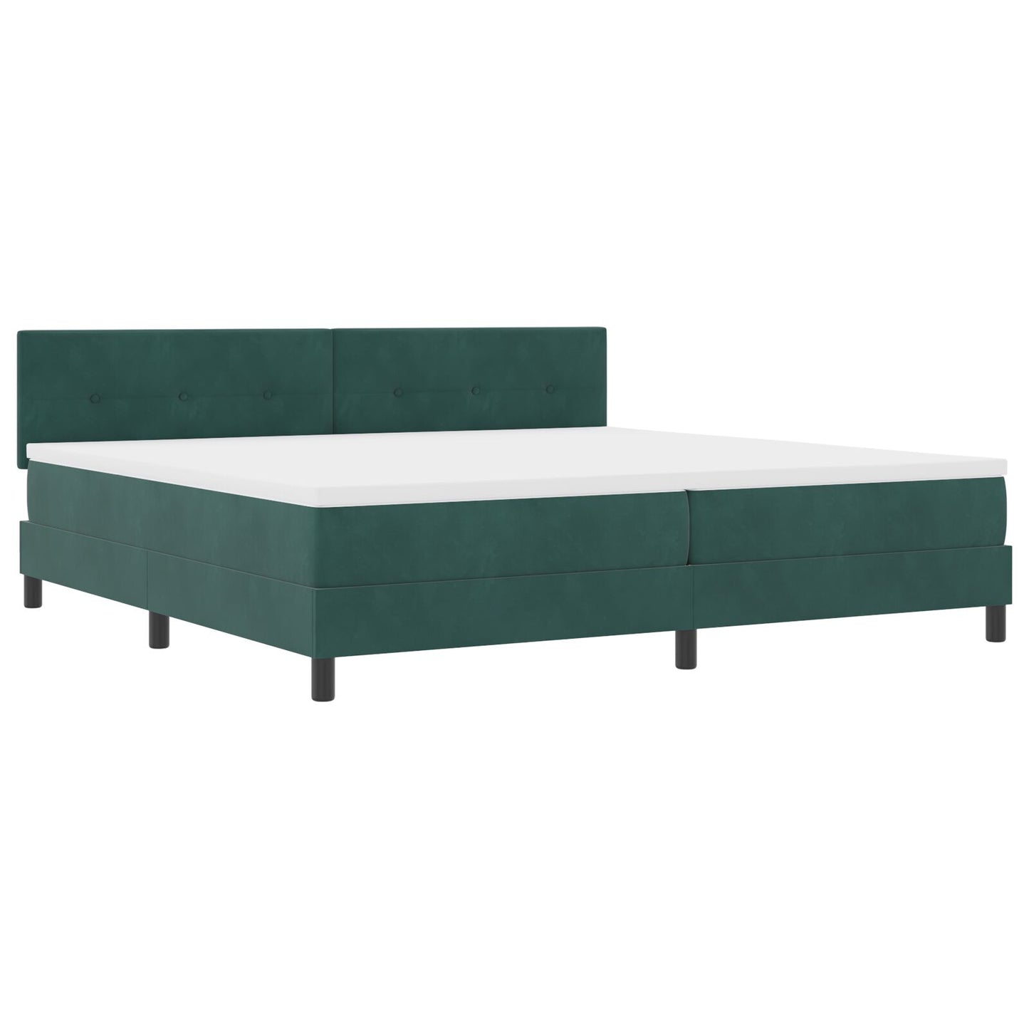 Boxspringbed Met Matras Donkergroen 200X200 Cm Velvet Blauw