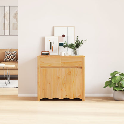 Dressoir ""Drammen"" 79X43X75,5 Cm Massief Hout Grondhout Eiken