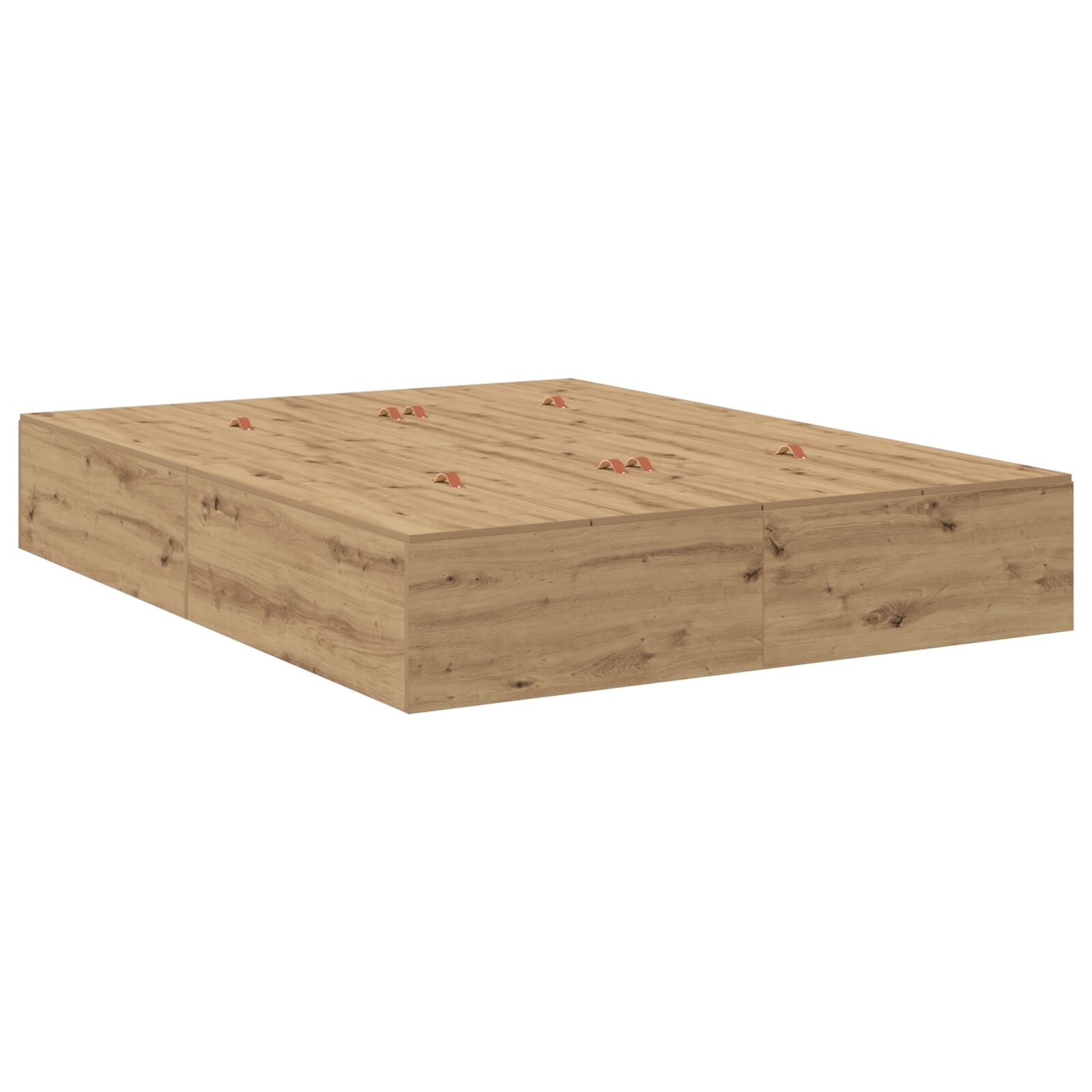 Opbergbedframe Artisan Eiken Bewerkt Hout 236,5 X 150 X 31,5 Cm Artisanaal Eiken