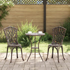 Tuinstoel 2 stuks brons 39x40x87 cm gietijzer