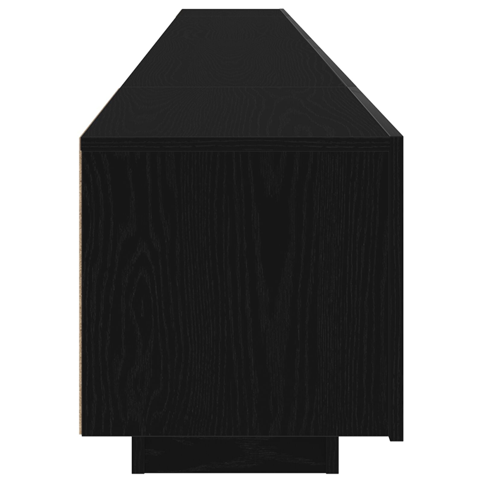 Tv-Meubel Met Led-Verlichting 300X35X40 Cm Geengineerd Hout Zwart eiken