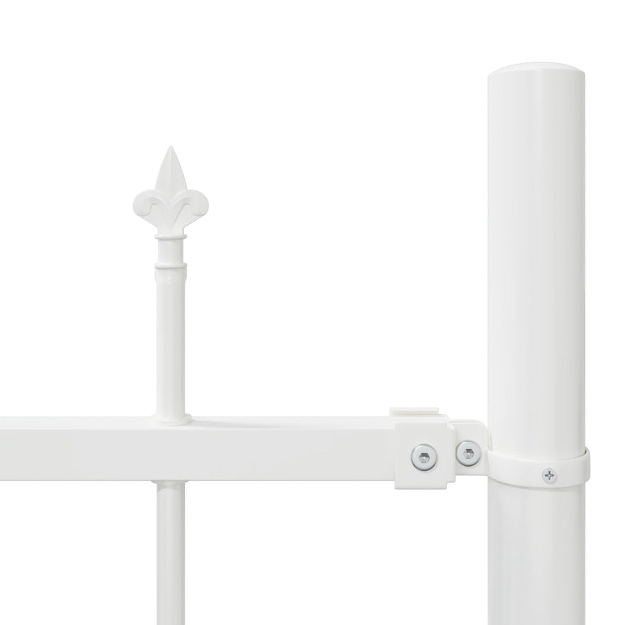Tuinhek Met Hoepeltop 8,5X1 M Staal Wit 8.5 m 75-100 cm