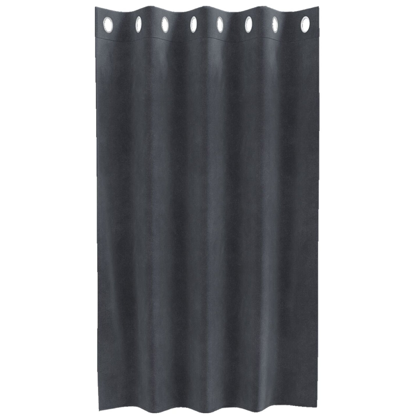 Zwarte Gordijnen 2 Stuks Velvet Lichtgrijs 140 x 140 cm met oogjes