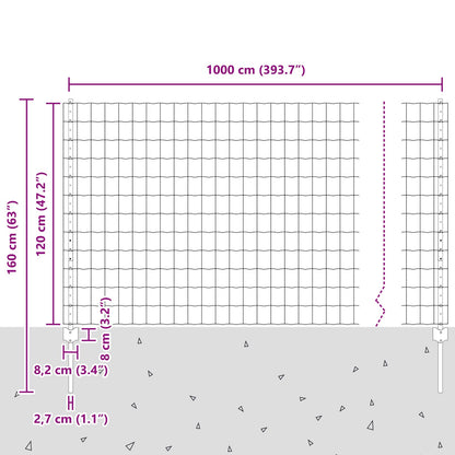 Tuinhek Rolset Set Van 2 Gegalvaniseerd Staal 10 X 1.2 Meter