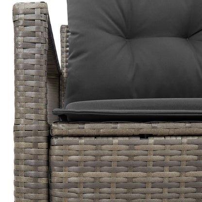 2-Zits Tu Sofa Met Kussens Poly Rattan Grijs zonder opbergruimte