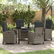 Tuinset poly rattan grijs 4 personen