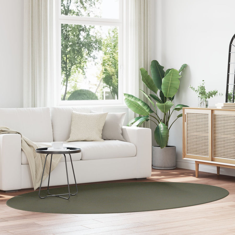 Vloerkleden Polypropeen Vloerkleed Ovaal Bosgroen 160 x 230 cm