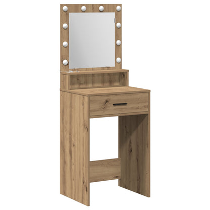 Kaptafel Met Led-Verlichting Artisan 50 x 41 x 135 cm Eiken