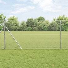 Gelaste Draadhek Met 7 Palen 1,2X10 M Gegalvaniseerd Staal Gegalvaniseerd Staal