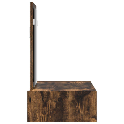 Wandkaptafel 60 x 40 x 70 cm Gerookt eiken zonder LED