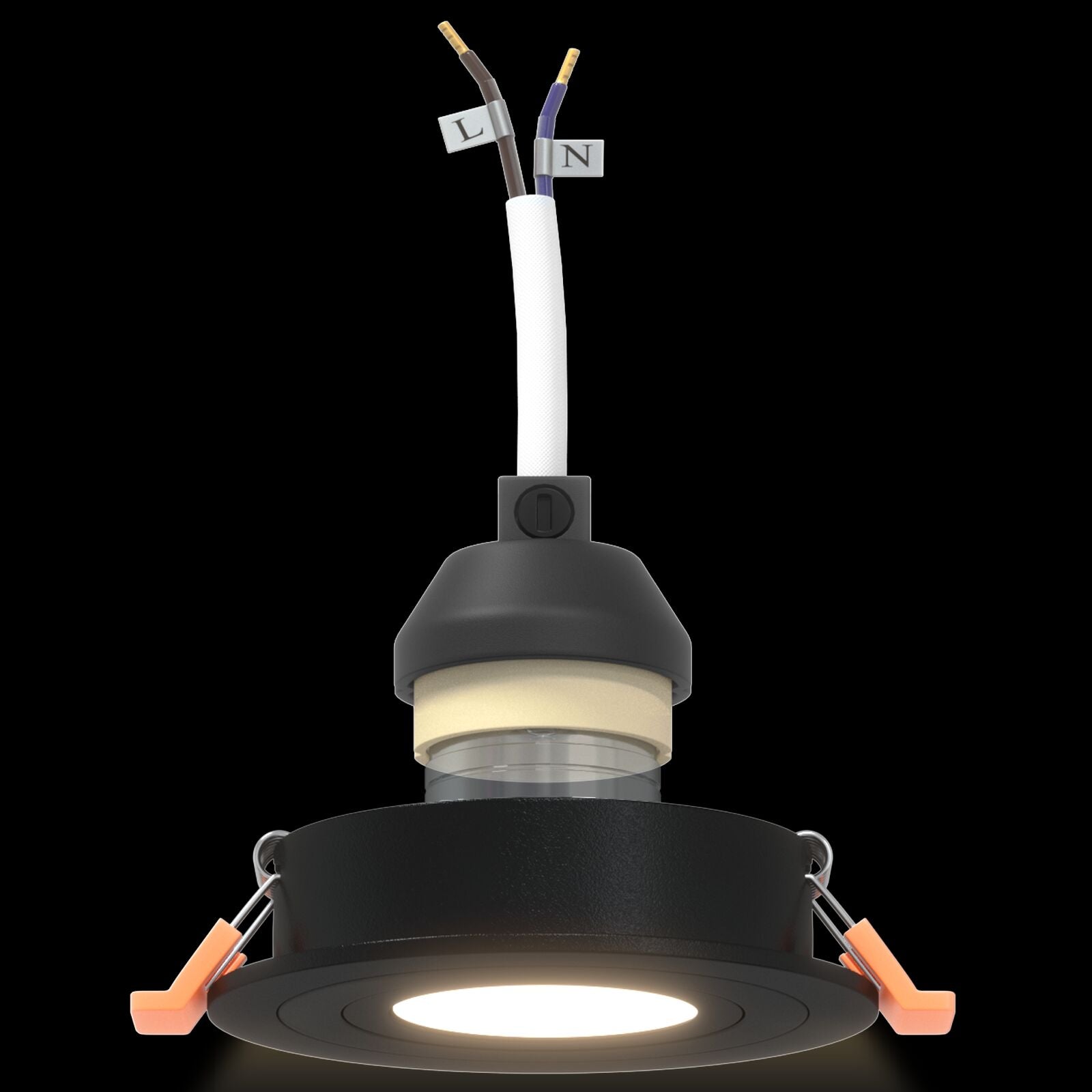 Ingebouwde Spotlights 24 Stuks Rond Gu10 Zwart Ø91 Mm