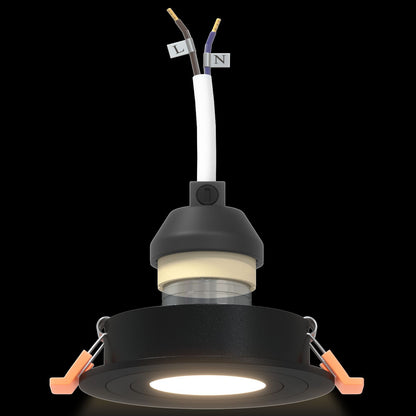 Ingebouwde Spotlights 24 Stuks Rond Gu10 Zwart Ø91 Mm