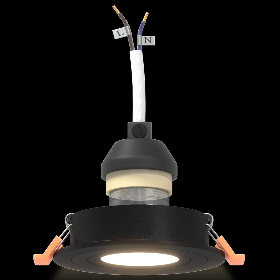 Ingebouwde Spotlights 24 Stuks Rond Gu10 Zwart Ø91 Mm