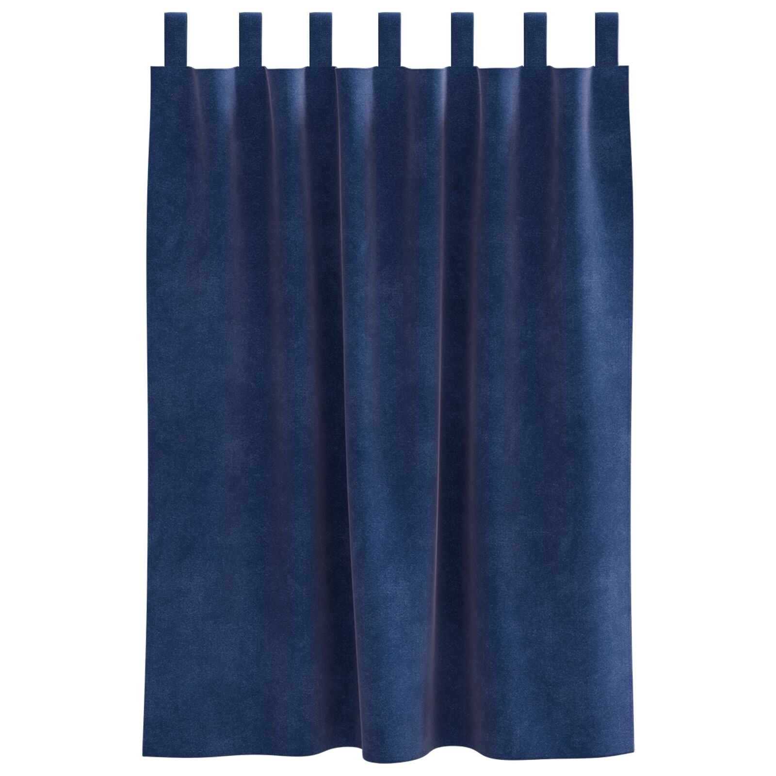 Blackout Gordijnen 2 Stuks Fluweel Donkerblauw 140 x 140 cm met ophanglussen