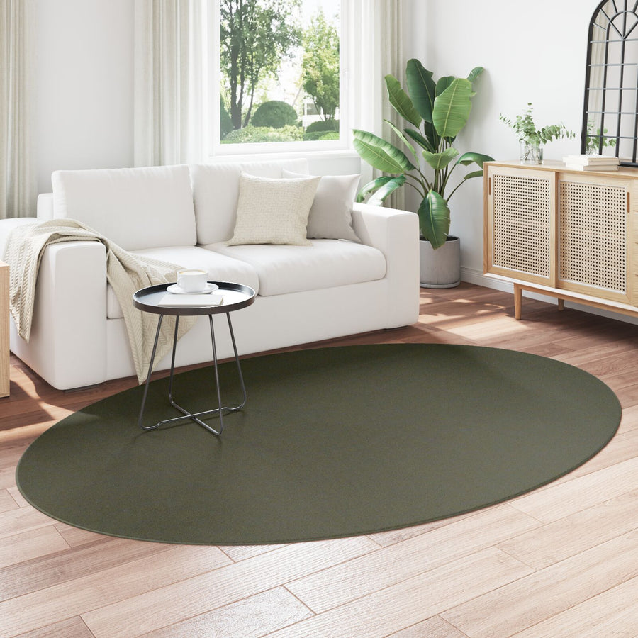 Vloerkleden Polypropeen Vloerkleed Ovaal Bosgroen 160 x 230 cm