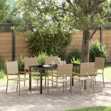 7 Delige Tuin Eetset Beige Poly Rattan